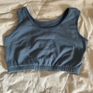 Blue Cropped Tank Top